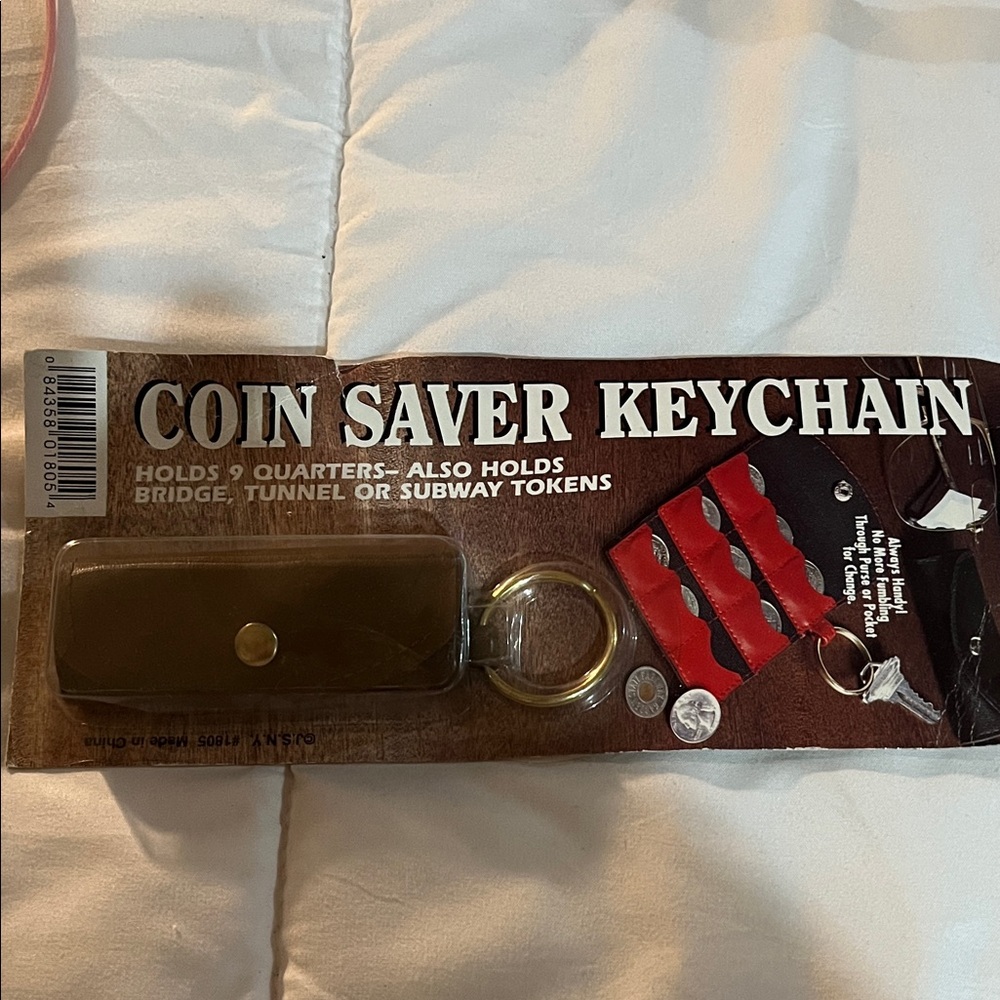 Brown Coin Saver Keychain